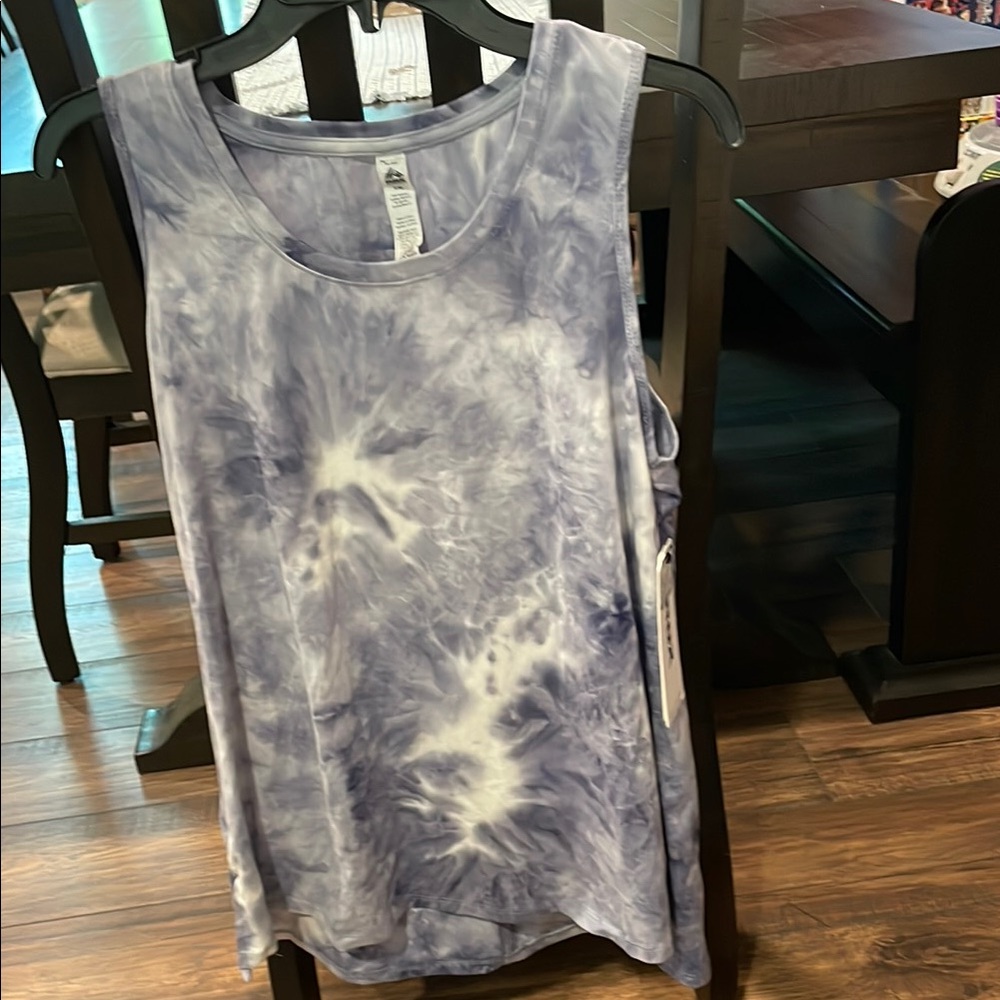 RBX Gray and White Sleeveless Tank Top